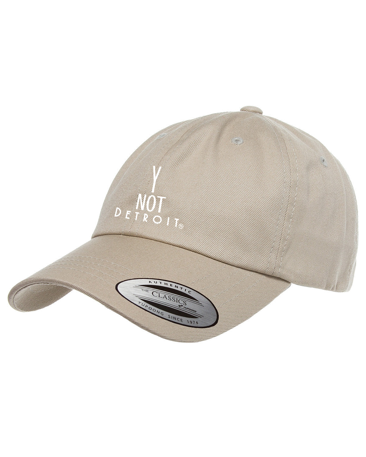 Y Not Detroit logo low profile cap.