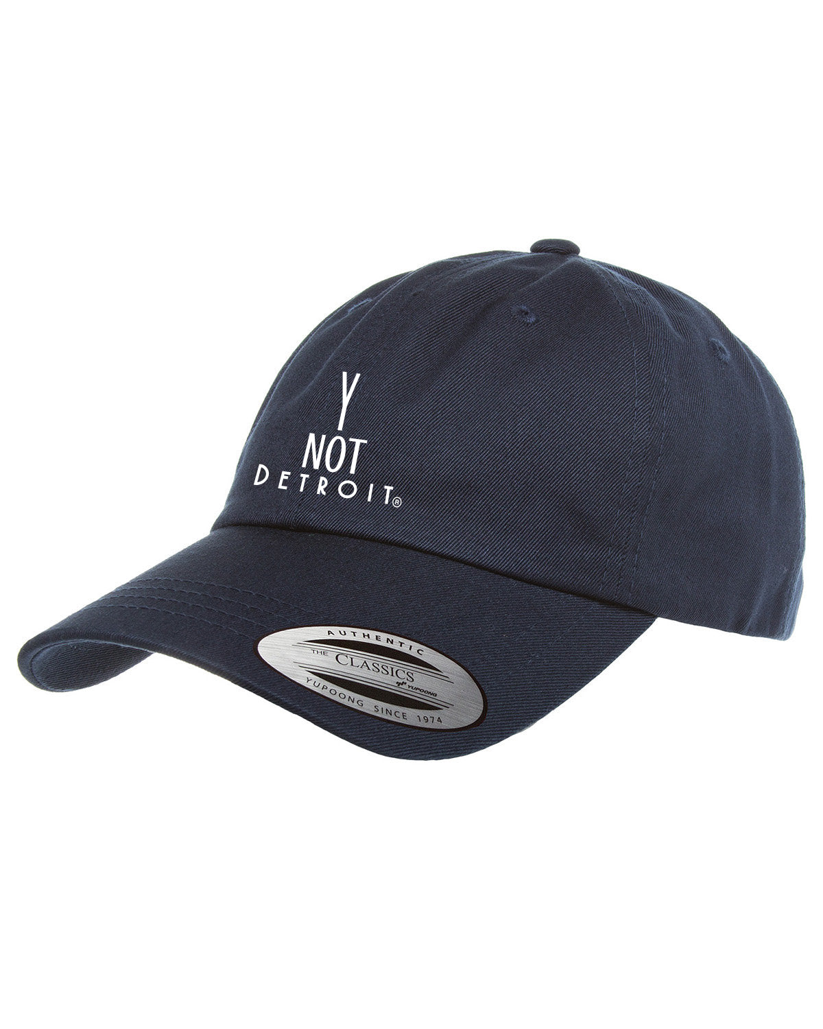 Y Not Detroit logo low profile cap.