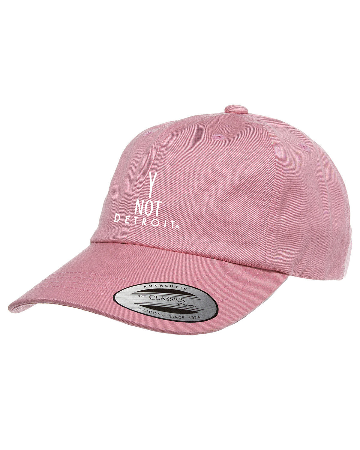 Y Not Detroit logo low profile cap.