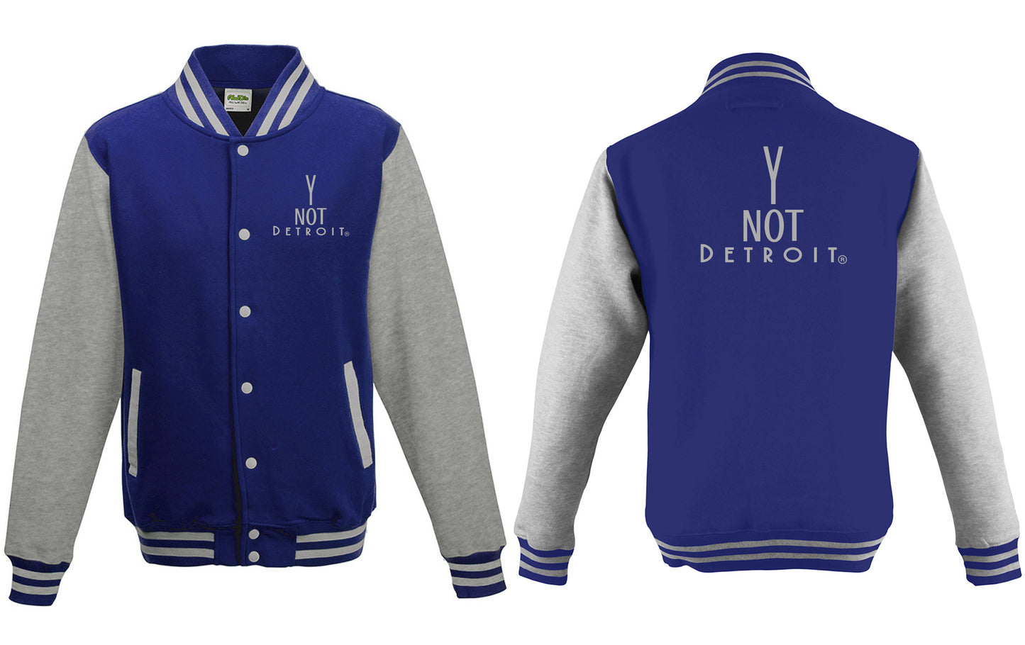 Y Not Detroit logo letterman/varsity Jacket.