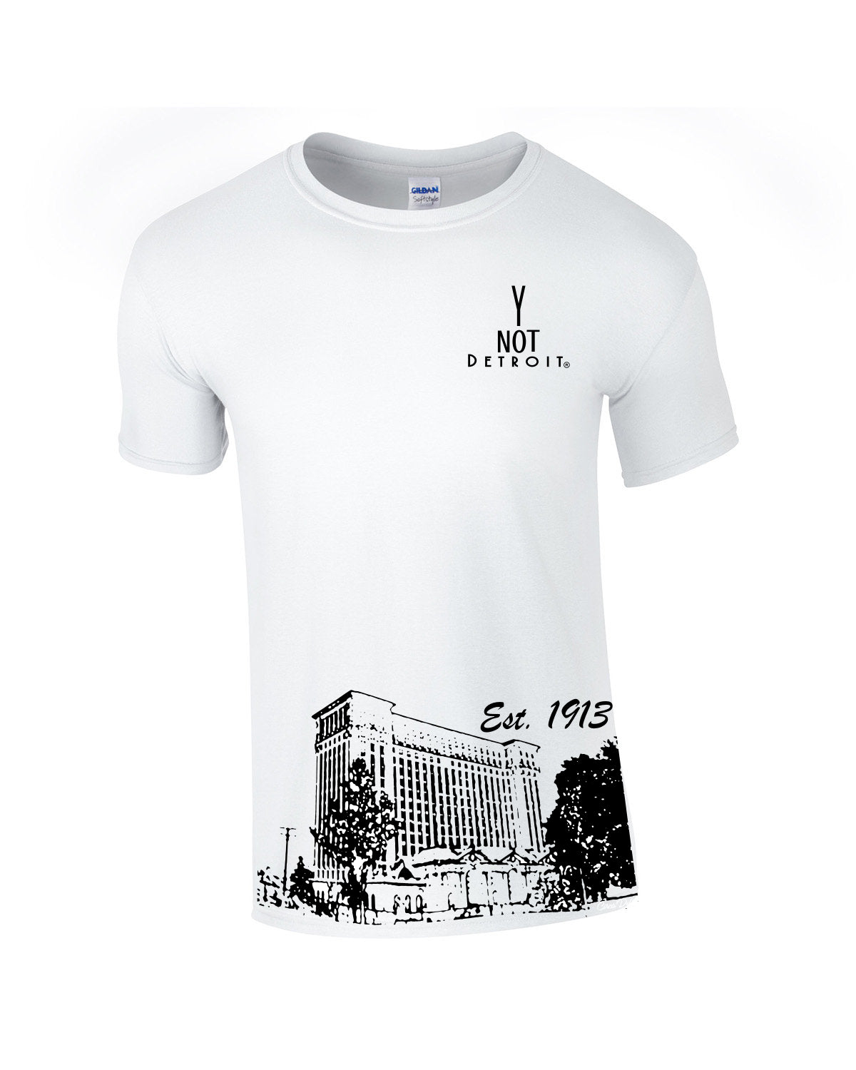Y Not Detroit Train Station t-shirt design