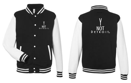 Y Not Detroit logo letterman/varsity Jacket.