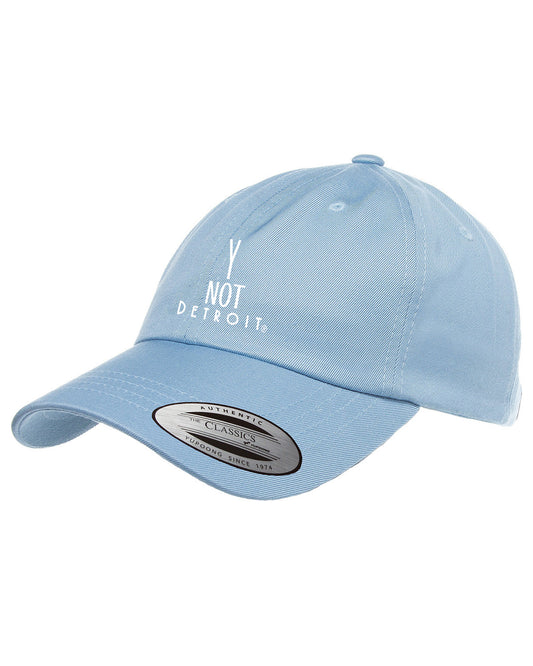 Y Not Detroit logo low profile cap.