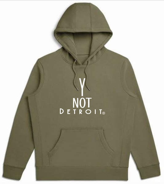 Y Not Detroit logo hooded sweatshirt