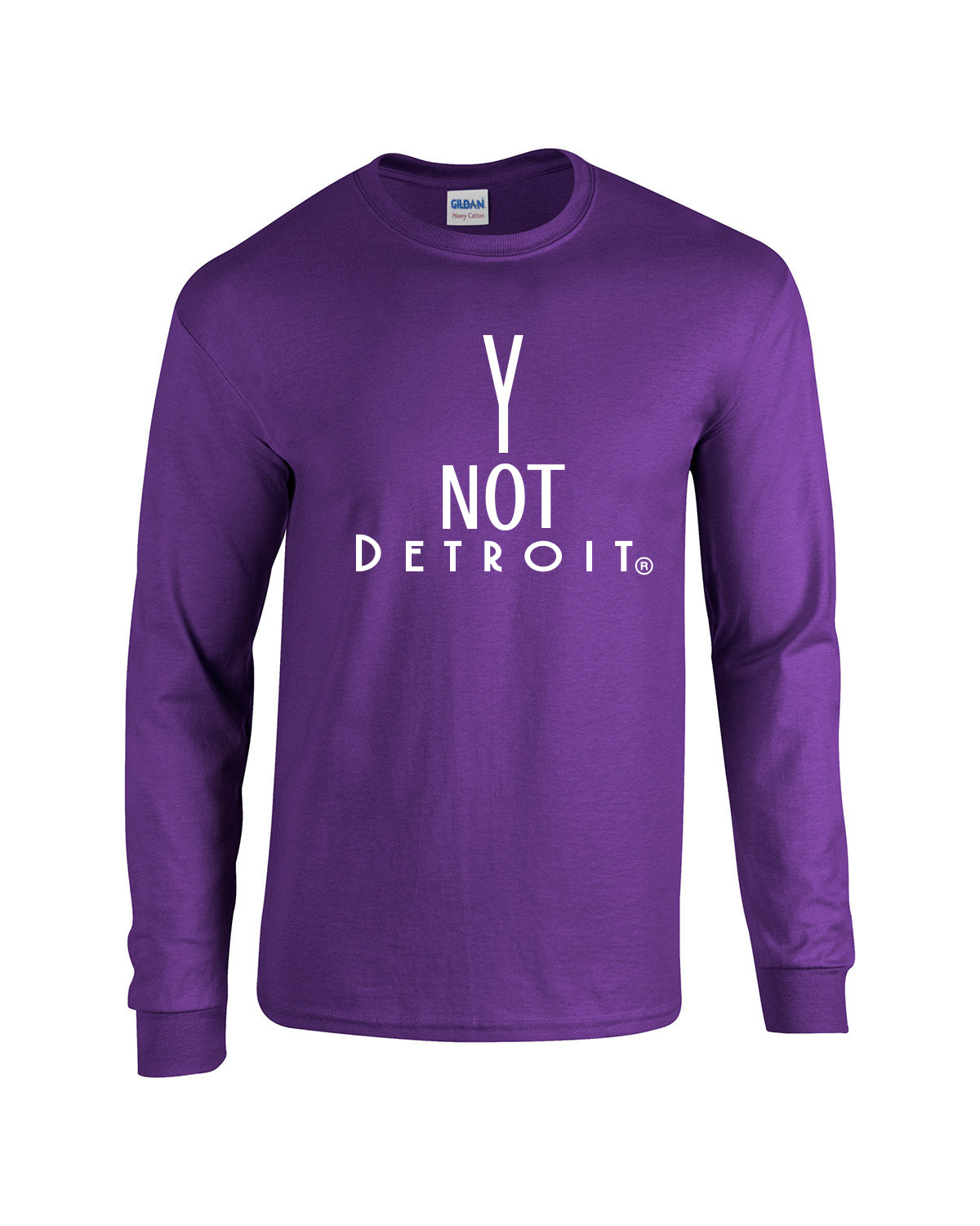 Y Not Detroit long sleeve logo tee.