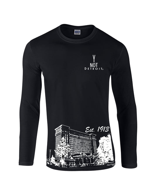 Y Not Detroit Train Station long sleeve t-shirt