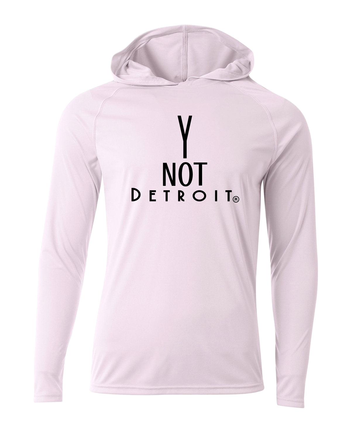 Y Not Detroit logo hoodie tee.